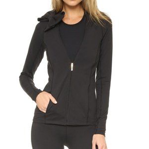 Kate Spade/Beyond Yoga black zip front top